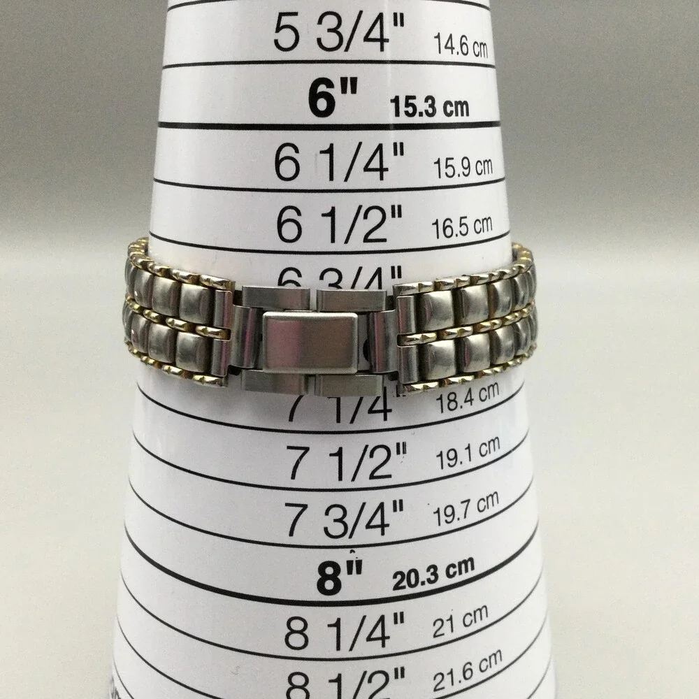 Polini Womens Watch 27mm Two Tone Steel Bracelet Sport New Battery 7